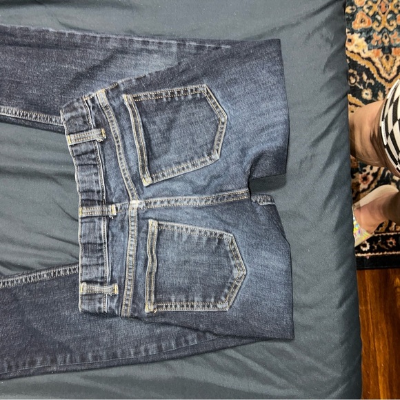 EUC Dark Wash Adjustable Waist Wondee Nation Boys Denim Blue Jeans Size 8 Slim - Picture 3 of 5